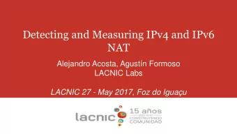NAT  Alejandro Acosta, Agustn Formoso  LACNIC Labs  LACNIC 27 - May 2017, Foz do Iguau  How