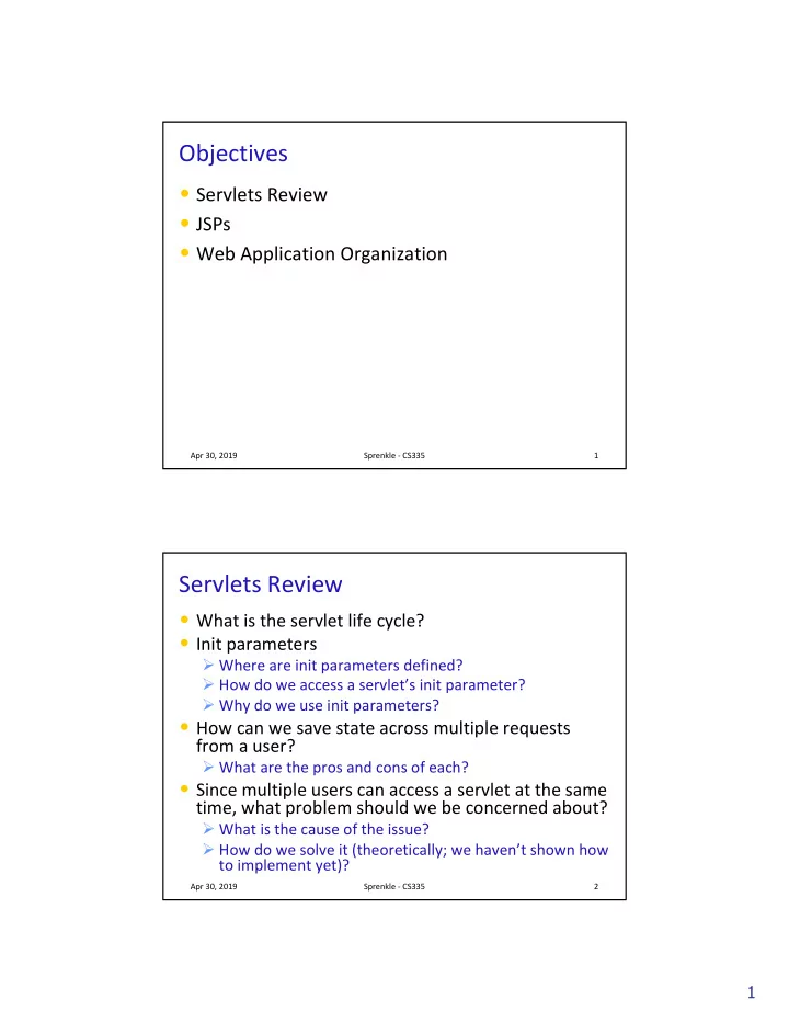 objectives