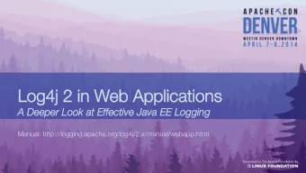 Log4j 2 in Web Applications Log4j 2 in Web Applications   A Deeper Look at Effective Java EE