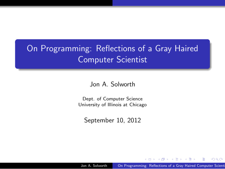 on programming reflections of a gray haired computer