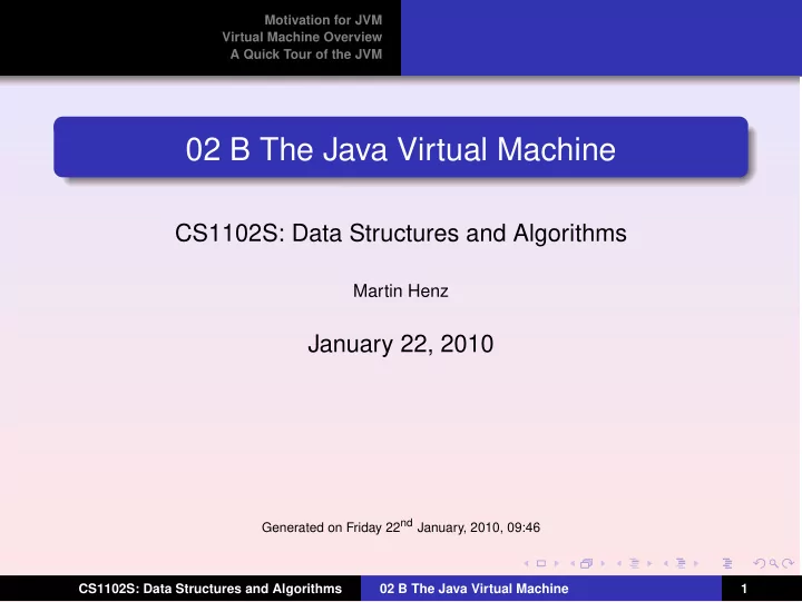 02 b the java virtual machine