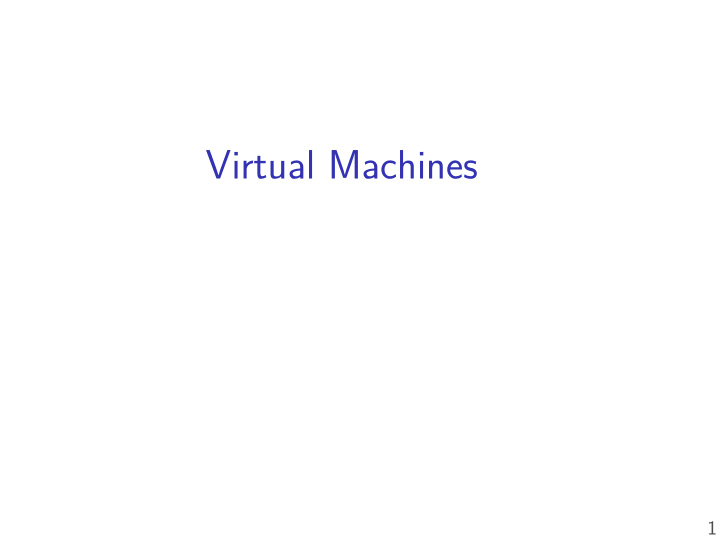 virtual machines