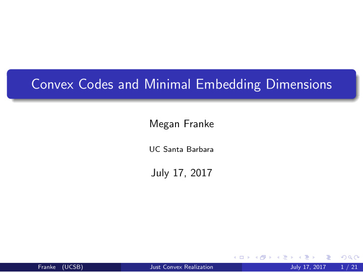 convex codes and minimal embedding dimensions