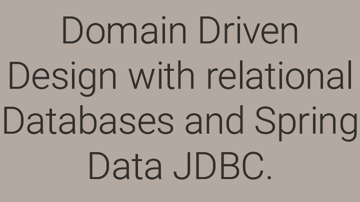 domain driven domain driven design with relational design
