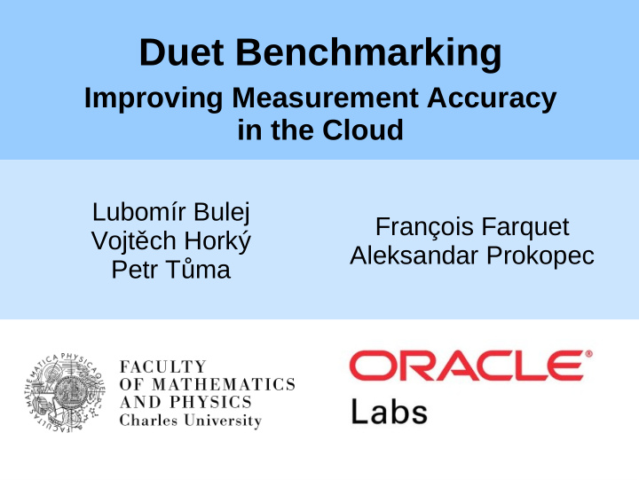 duet benchmarking