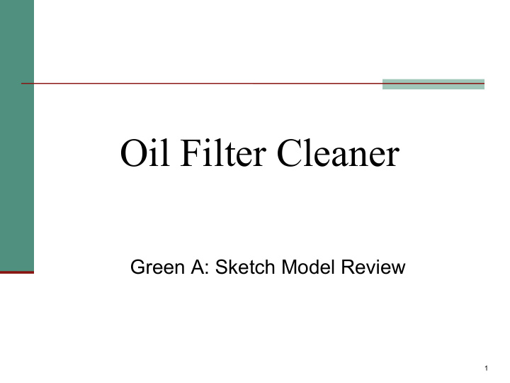 oil filter cleaner