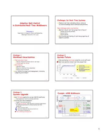 1  Challenge 4:  Adaptive QoS Control  Certification  Develop software feedback control in