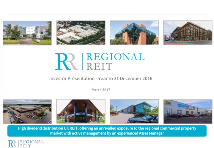 investor presentation year to 31 december 2016