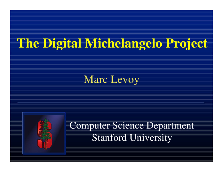 the digital michelangelo project