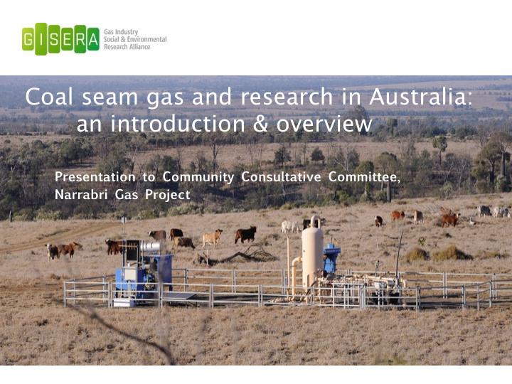 coal seam gas and research in australia