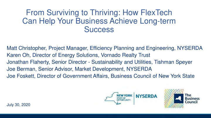 from surviving to thriving how flextech can help your
