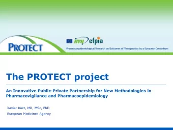 The PROTECT project  An Innovative Public-Private Partnership for New Methodologies in