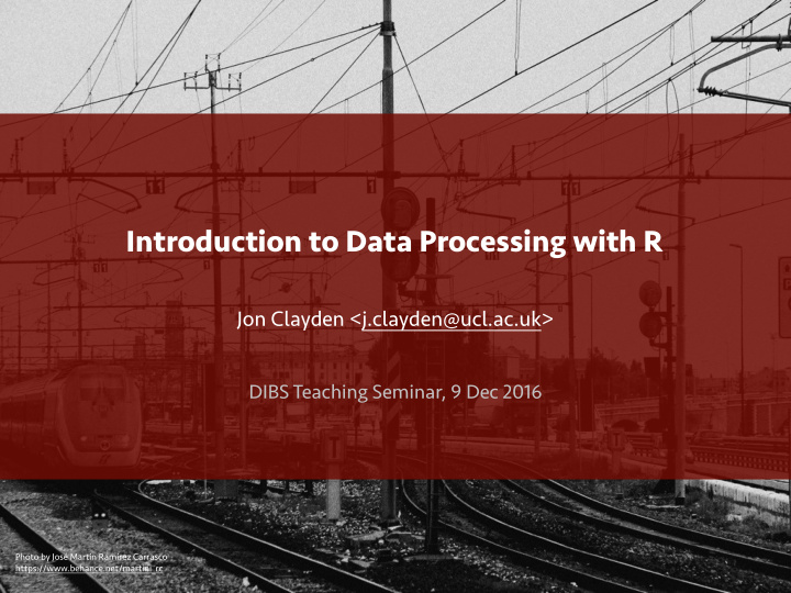 introduction to data processing with r