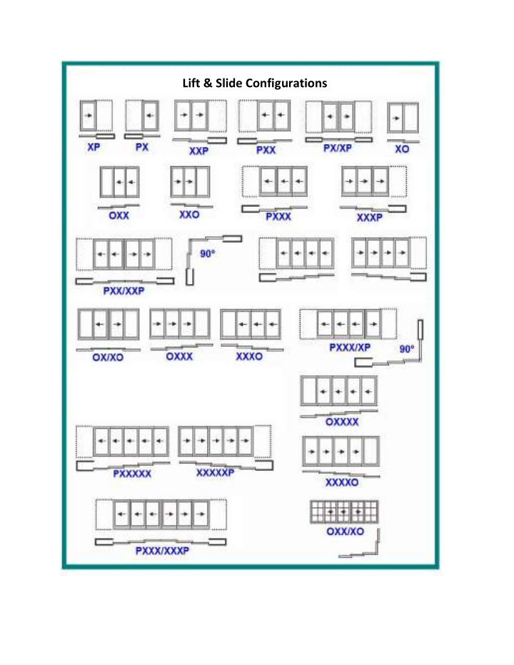 lift slide configurations