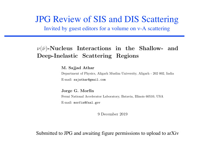 jpg review of sis and dis scattering