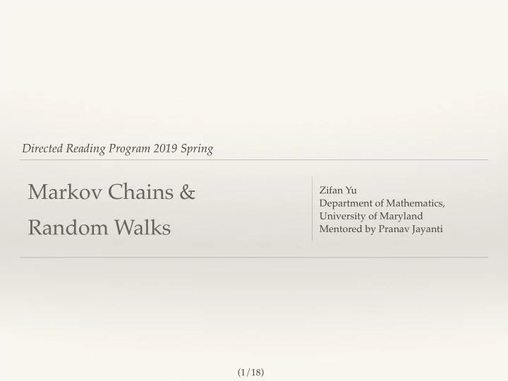 markov chains