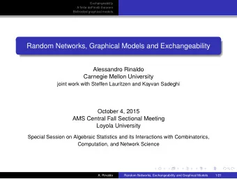 Random Networks, Graphical Models and Exchangeability  Alessandro Rinaldo  Carnegie Mellon