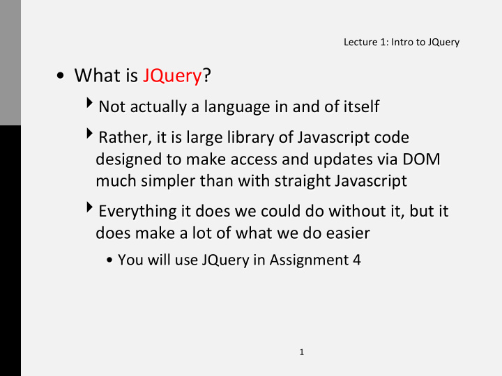 what is jquery