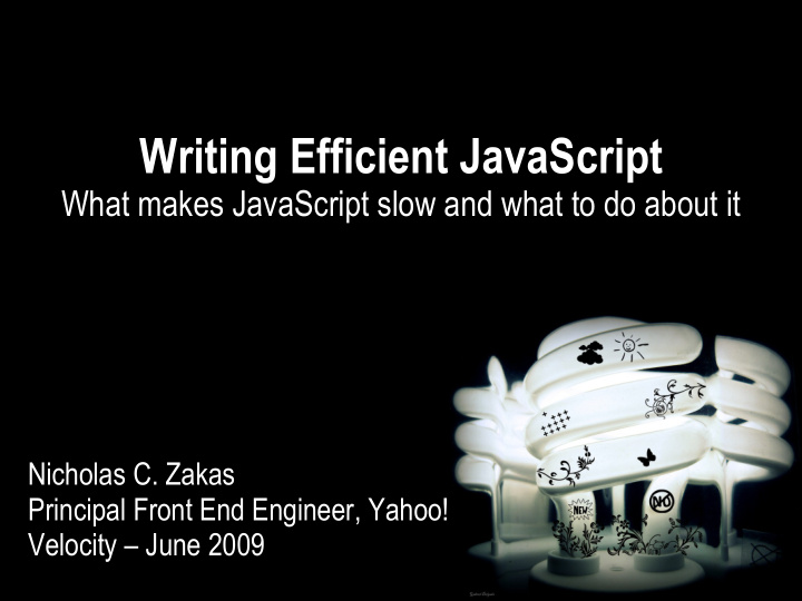writing efficient javascript
