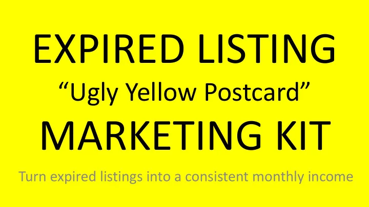 expired listing