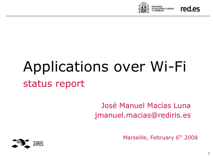 applications over wi fi