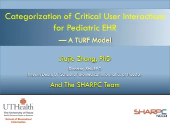Outline  What is TURF ?  A TURF Model for Critical User Interactions  What is TURF? TURF - A