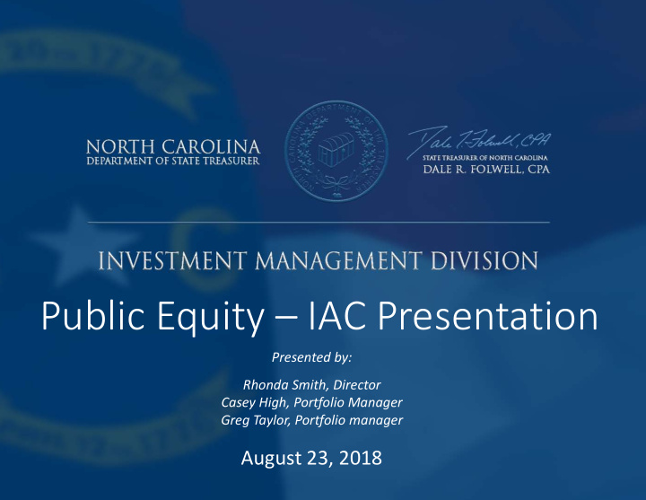 public equity iac presentation