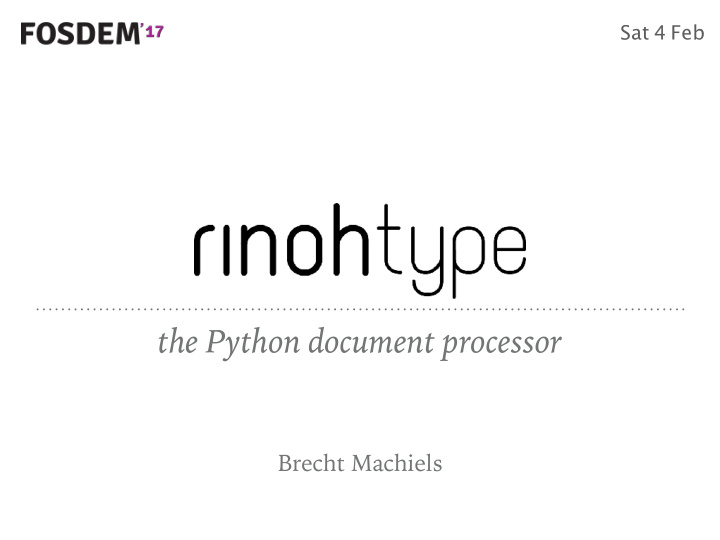the python document processor