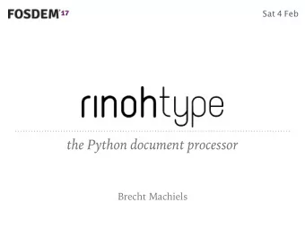 the Python document processor  Brecht Machiels  BATCH-MODE DOCUMENT PROCESSOR  Structured Document