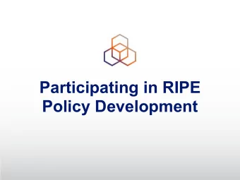 Participating in RIPE  Policy Development  RIR Bottom-up Model  Rules  POLICIES  RIPE NCC  LIRs