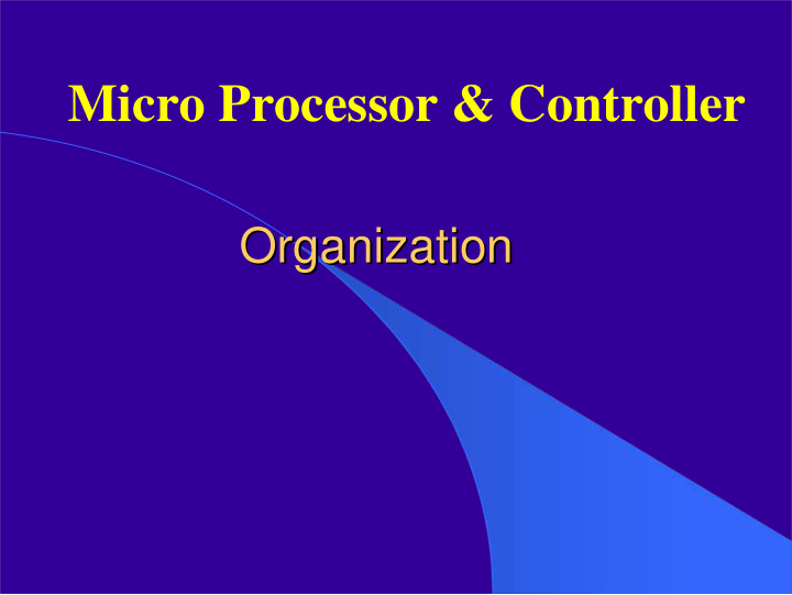 micro processor controller