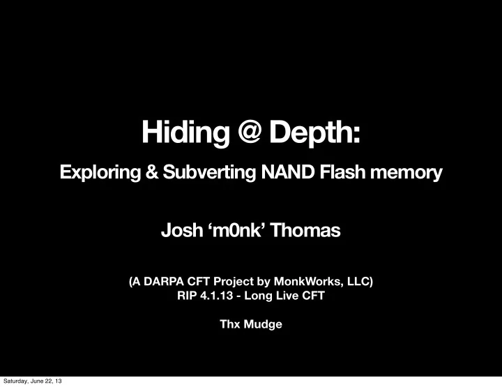 hiding depth
