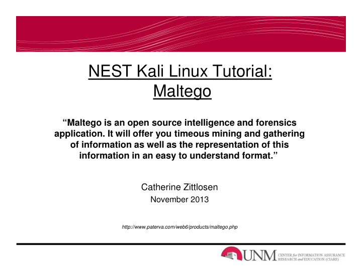 nest kali linux tutorial maltego