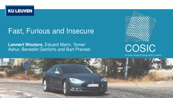 COSIC  Ashur, Benedikt Gierlichs and Bart Preneel  an imec research group at KU Leuven Lennert