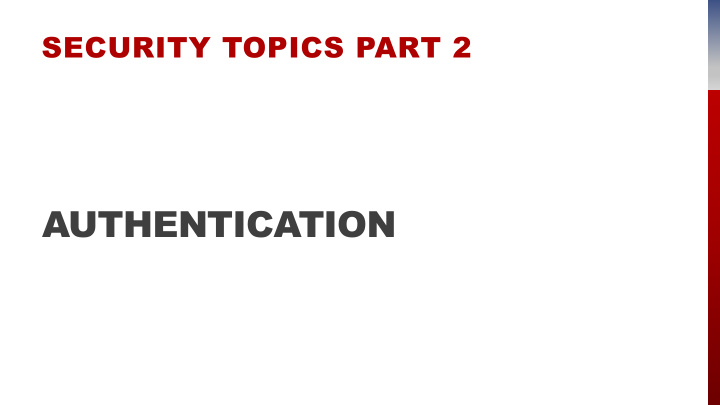 authentication authentication