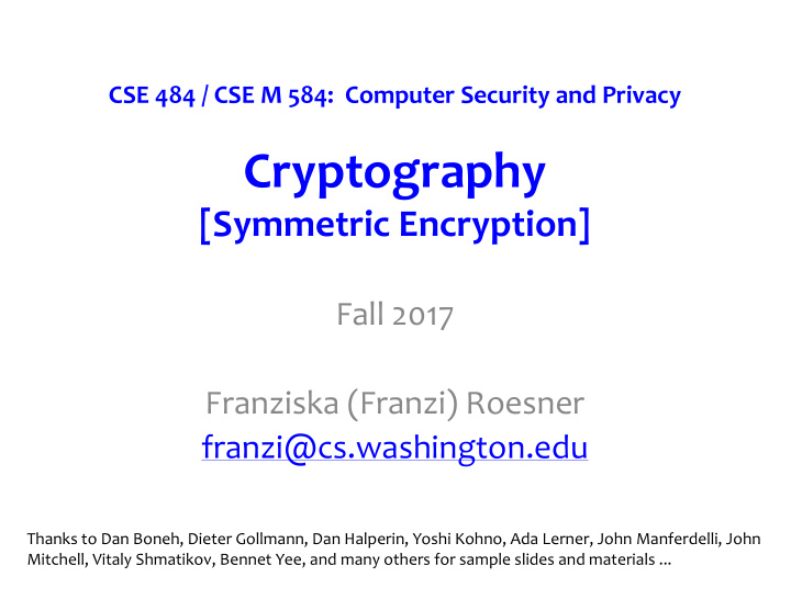 cryptography