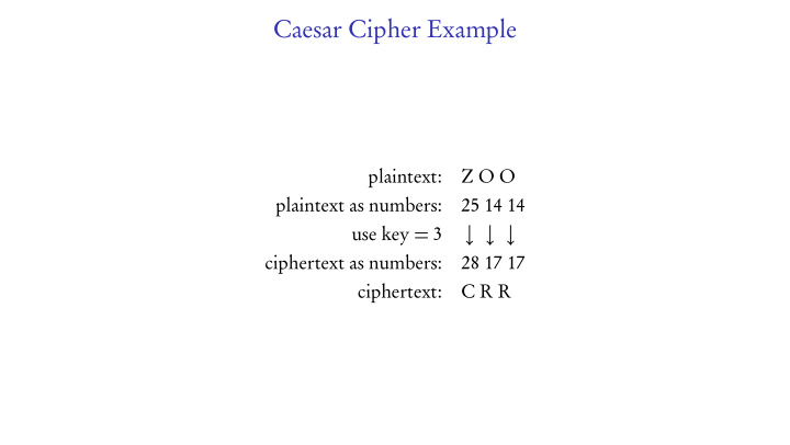 caesar cipher example