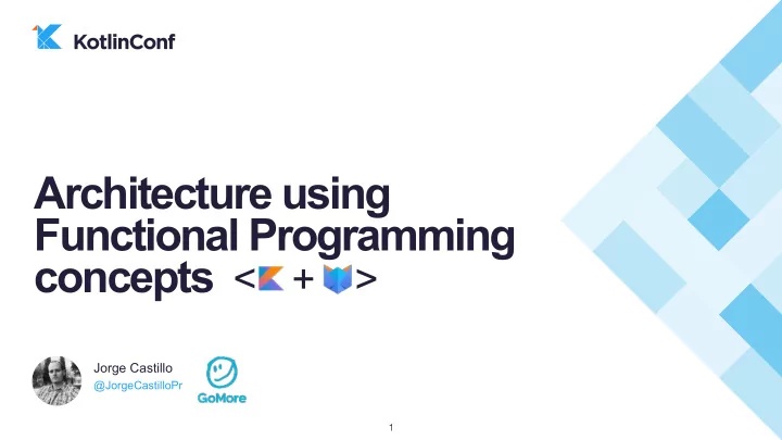 architecture using functional programming concepts