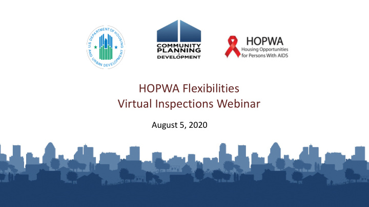 hopwa flexibilities virtual inspections webinar