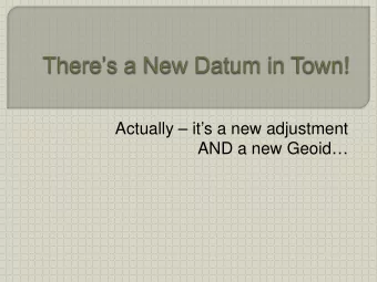Actually  its a new adjustment  AND a new Geoid  Original realization completed in 1986