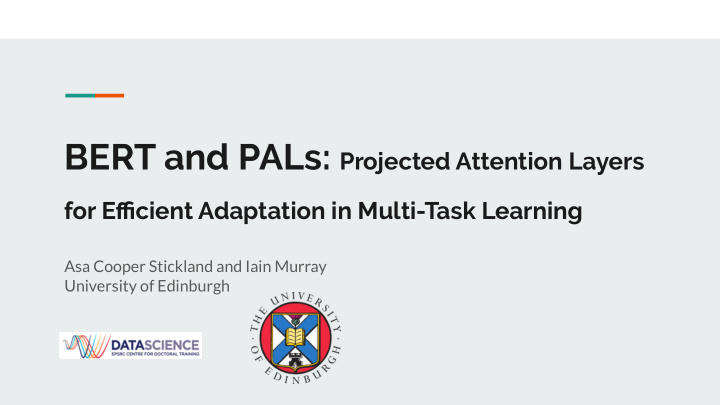 for efficient adaptation in multi task learning