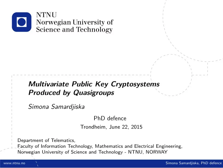 multivariate public key cryptosystems produced by