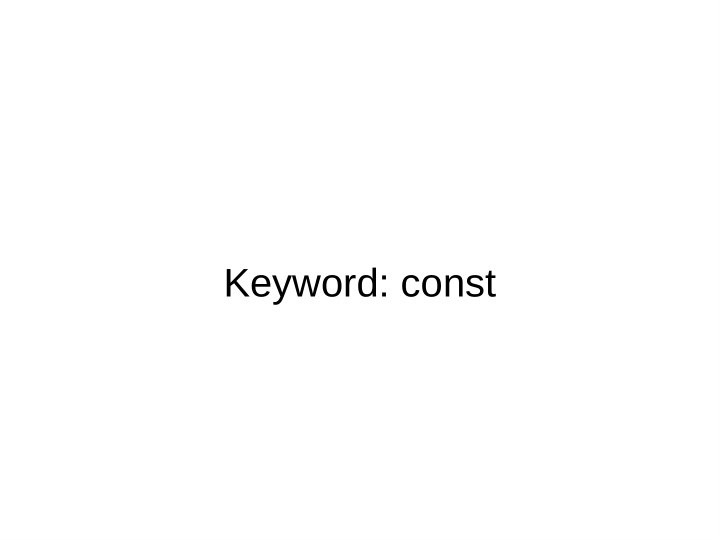 keyword const