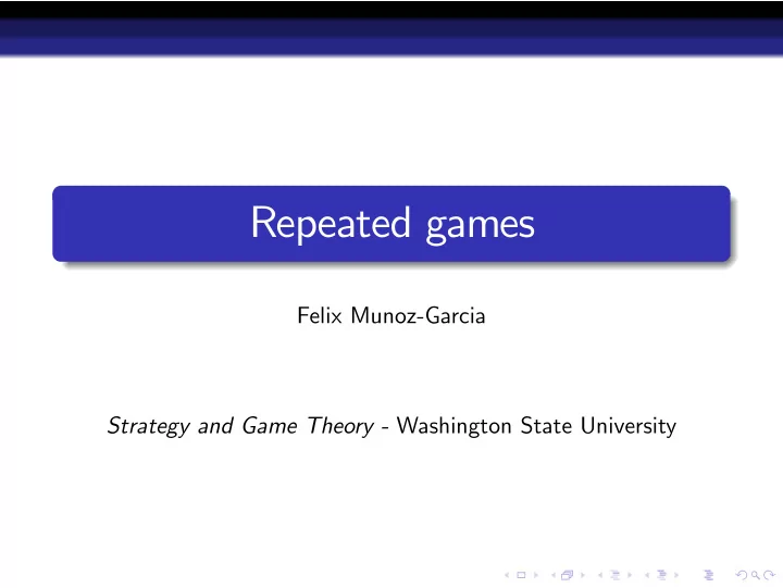 repeated games