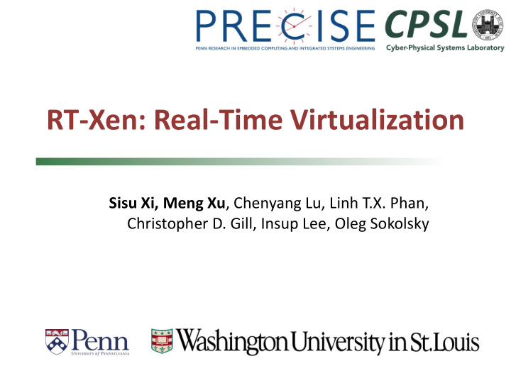 rt xen real time virtualization