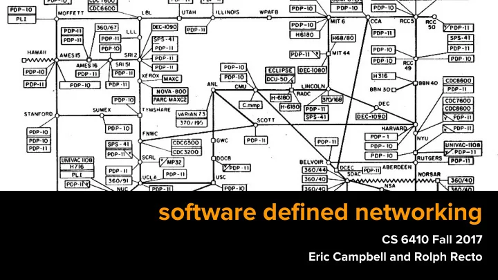 software defined networking