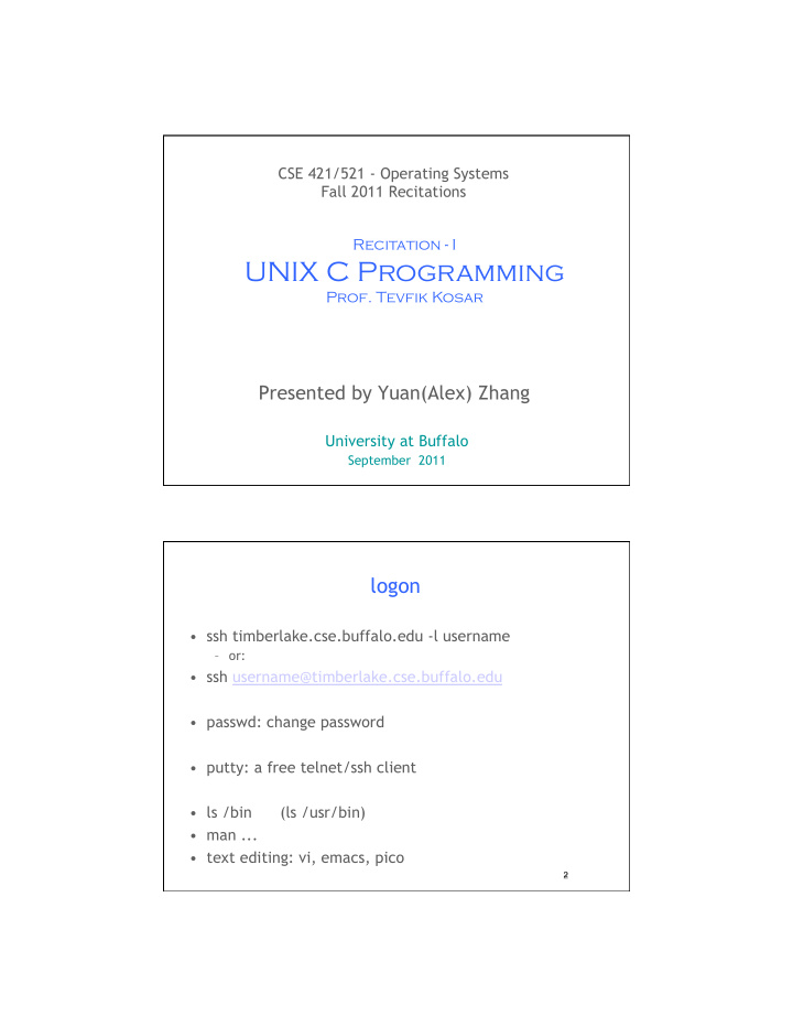 unix c programming