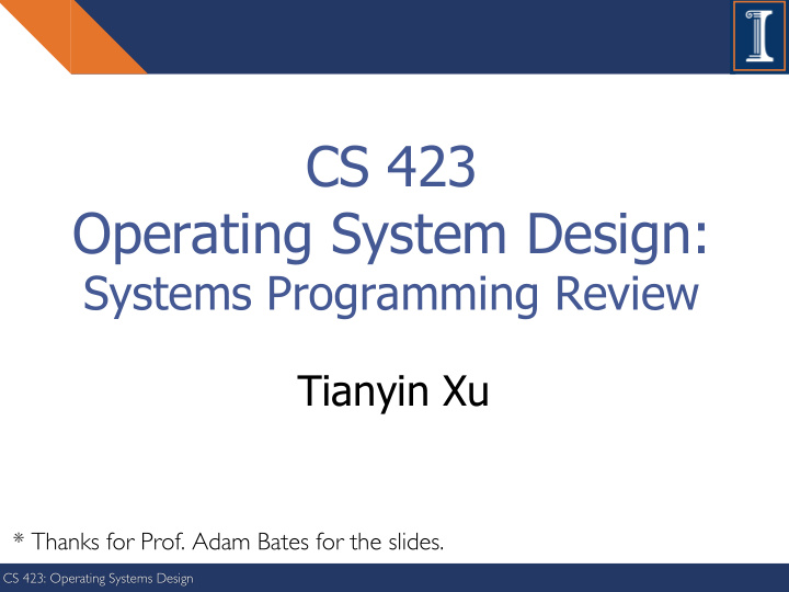 cs 423 operating system design