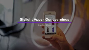 Stylight Apps - Our Learnings  Sebastian Schuon  Stylight  Make Style happen  Millennial Women  -