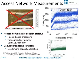 Access Network Measurements  Source: http://commons.wikimedia.org/wiki/